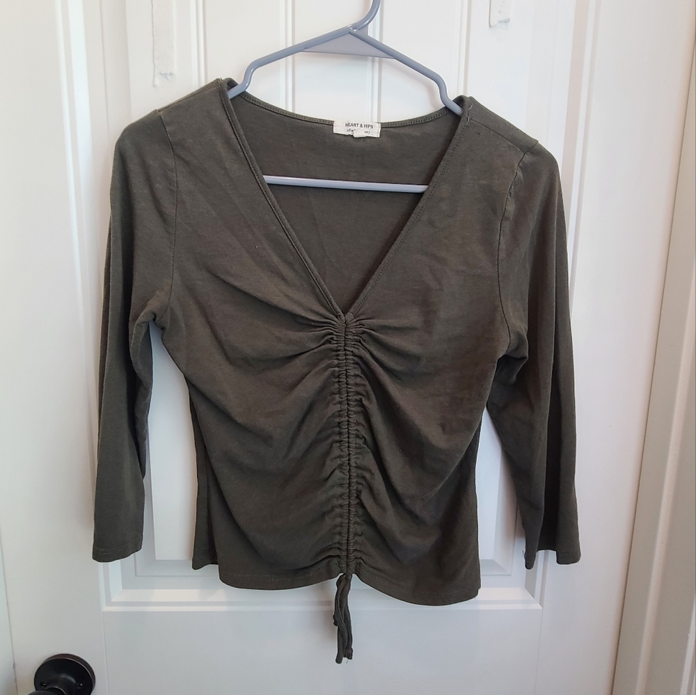 Drawstring top